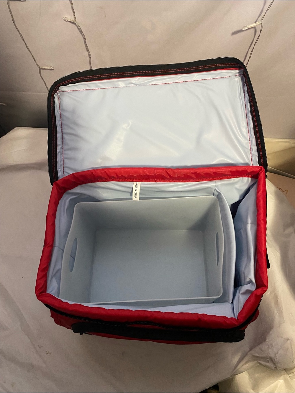 Red Insulated Lunch Cooler Bag